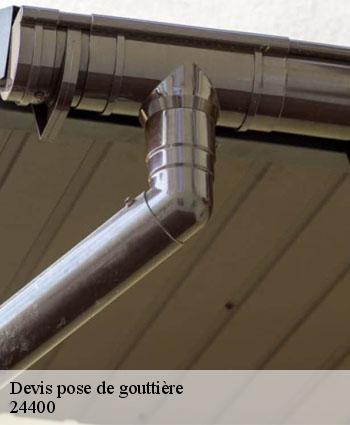Devis pose de gouttière  24400