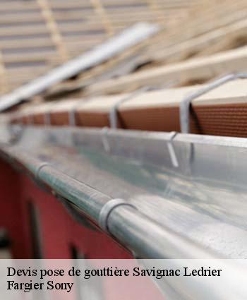 Devis pose de gouttière  savignac-ledrier-24270 Fargier Sony